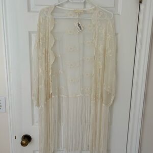 Ivory lace cover up